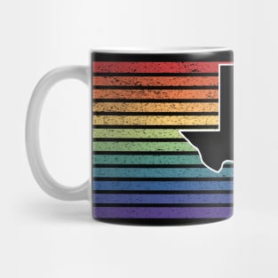 Texas State Rainbow Gay Pride Mug